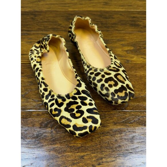 J. CREW Anya Scrunchie Ballet Flat in Calf Hair, Sz 7.5 - Picture 2 of 12